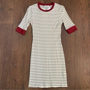 Joie Tralena Stripe T-Shirt Dress in Porcelain